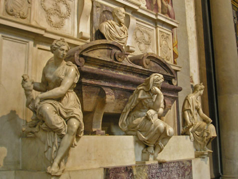 sculptures by michelangelo. The tomb of Michelangelo can