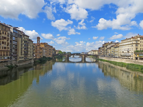 Santa Trinita Bridge in Florence Italy