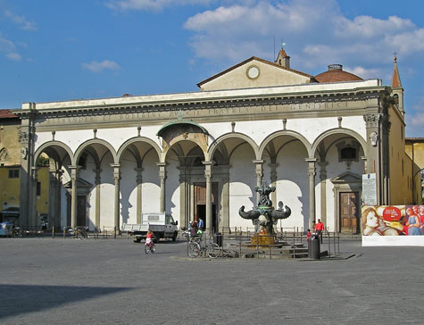 Santissima Annunziata Church in Florence Italy