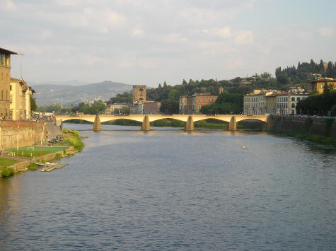 Ponte delle Grazie Bridge in Florence Italy